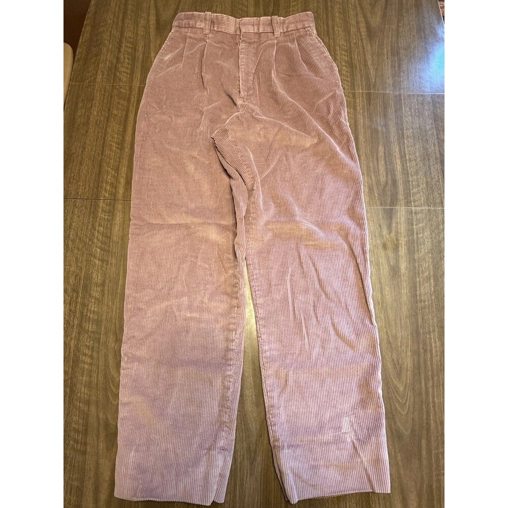 VTG 80s American Eagle Mauve Corduroy Pleated Pants Light Academia Sz 10 USA